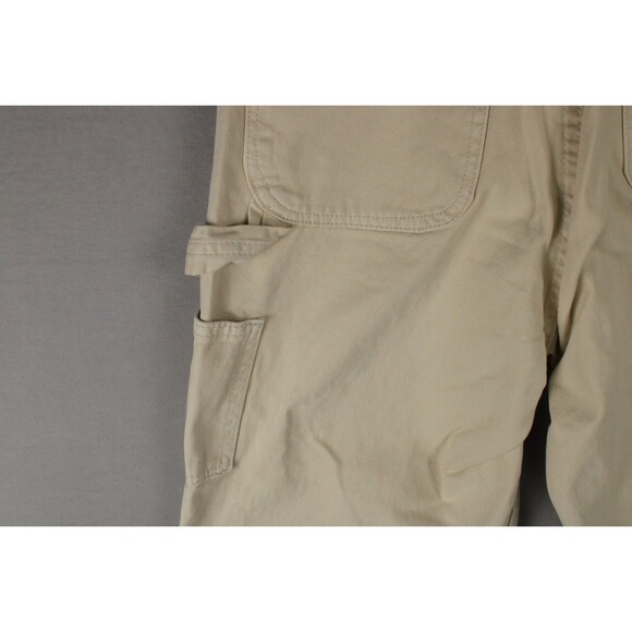 J Galt Denim Women's Beige Carpenter Pants Size Medium Straight Leg Casual Fall - Picture 12 of 15